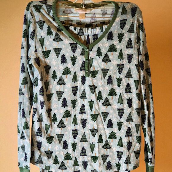 Lauren Conrad Holiday Tree Pajama Set – Petite Small 2-Piece - Picture 1 of 11